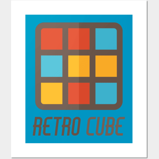 Retro Cube Wall Art by RoziahYahya